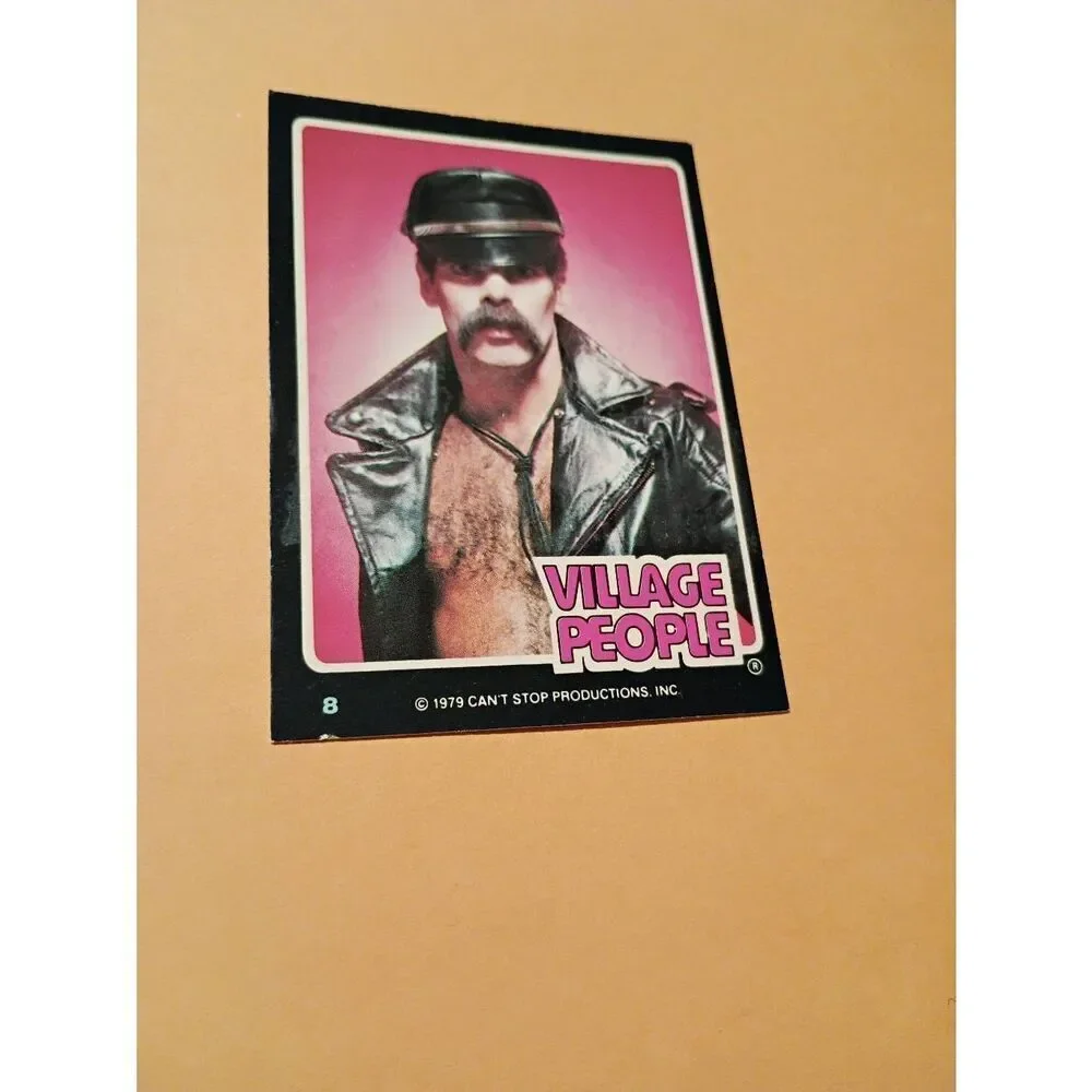 Vintage 1979 Village People Trading Card #8 Disco Era Vintage Music Collectible